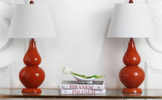 Safavieh Cybil LIT4088D Orange Lamp Room Scene Off Feature