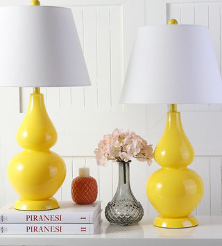 Safavieh Cybil LIT4088H Yellow Lamp Room Scene Off Feature