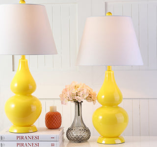 Safavieh Cybil LIT4088H Yellow Lamp Room Scene On Feature