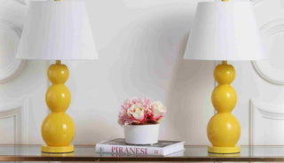 Safavieh Jayne 3 Sphere LIT4089H Yellow Lamp Room Scene Off Feature