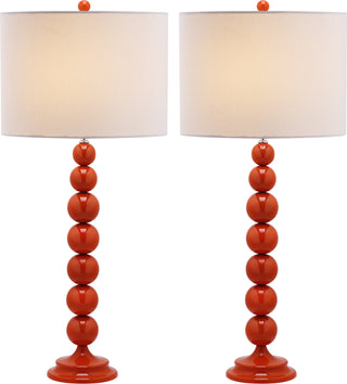 Safavieh Jenna Stacked Ball LIT4090D Orange Lamp Main On