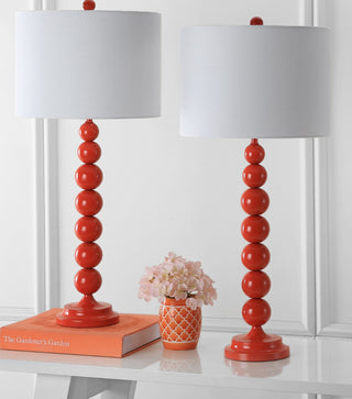 Safavieh Jenna Stacked Ball LIT4090D Orange Lamp Room Scene Off Feature