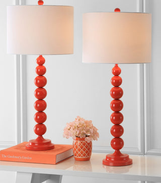 Safavieh Jenna Stacked Ball LIT4090D Orange Lamp Room Scene On Feature