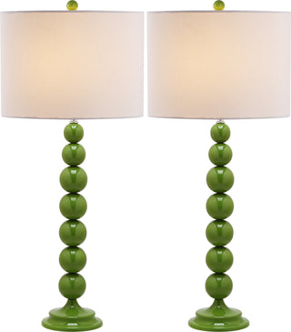 Safavieh Jenna Stacked Ball LIT4090G Green Lamp Main On
