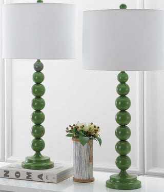 Safavieh Jenna Stacked Ball LIT4090G Green Lamp Room Scene Off Feature