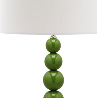 Safavieh Jenna Stacked Ball LIT4090G Green Lamp Main On