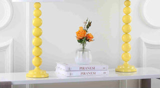 Safavieh Jenna Stacked Ball LIT4090H Yellow Lamp Main Off