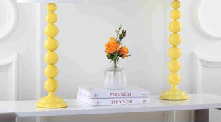 Safavieh Jenna Stacked Ball LIT4090H Yellow Lamp Main Off