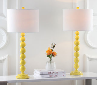 Safavieh Jenna Stacked Ball LIT4090H Yellow Lamp Main On