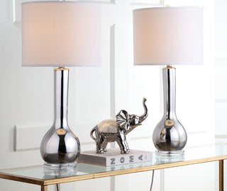 Safavieh Mae LIT4091M Silver Lamp Room Scene On Feature