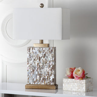 Safavieh Tory LIT4107A Shell Lamp Room Scene Off Feature