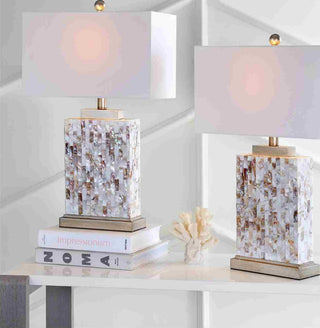 Safavieh Tory LIT4107A Shell Lamp Room Scene On Feature
