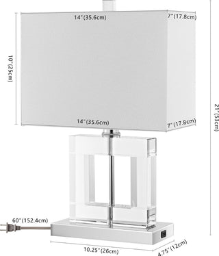 Safavieh Town Square LIT4115A Clear / White Lamp Main On