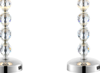 Safavieh Nola LIT4123C Clear / Chrome Lamp Main On