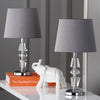 Safavieh Crescendo Tiered Crystal LIT4127B Clear / Grey Lamp Room Scene Off Feature