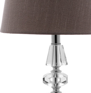 Safavieh Crescendo Tiered Crystal LIT4127B Clear / Grey Lamp Main On