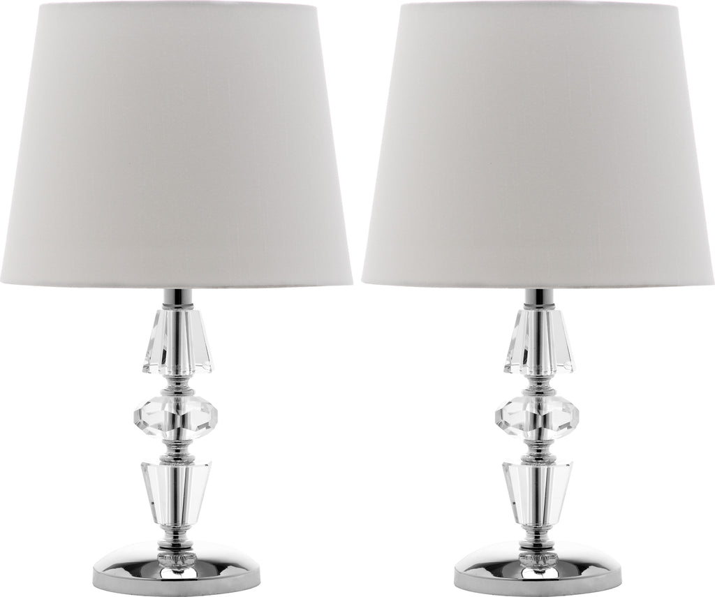 Safavieh Crescendo Tiered Crystal LIT4127C Clear / White Lamp main image