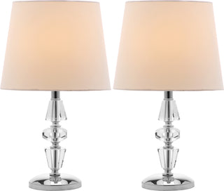 Safavieh Crescendo Tiered Crystal LIT4127C Clear / White Lamp Main On