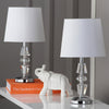 Safavieh Crescendo Tiered Crystal LIT4127C Clear / White Lamp Room Scene Off Feature