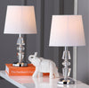 Safavieh Crescendo Tiered Crystal LIT4127C Clear / White Lamp Room Scene On Feature