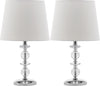 Safavieh Derry Stacked Crystal LIT4130C Clear / White Lamp main image