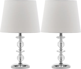 Safavieh Derry Stacked Crystal LIT4130C Clear / White Lamp main image