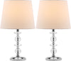 Safavieh Derry Stacked Crystal LIT4130C Clear / White Lamp Main On