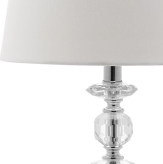 Safavieh Derry Stacked Crystal LIT4130C Clear / White Lamp Main On