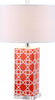 Safavieh Quatrefoil LIT4133D Orange Lamp Main On