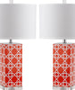Safavieh Quatrefoil LIT4133D Orange Lamp Main On
