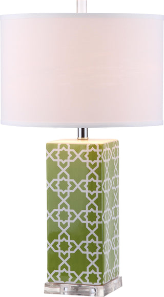 Safavieh Quatrefoil LIT4133F Green Lamp Main On