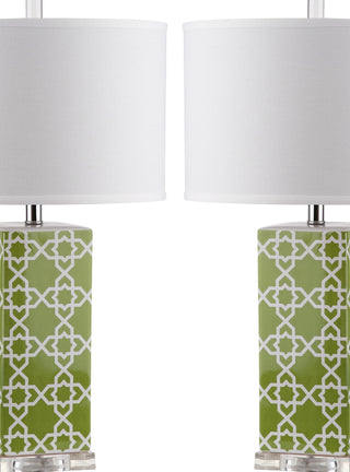 Safavieh Quatrefoil LIT4133F Green Lamp Main On