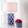 Safavieh Garden Lattice LIT4134A Navy Lamp Room Scene On Feature