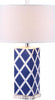 Safavieh Garden Lattice LIT4134A Navy Lamp Main On
