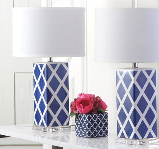 Safavieh Garden Lattice LIT4134A Navy Lamp Room Scene Off Feature