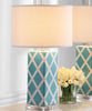 Safavieh Garden Lattice LIT4134B Light Blue Lamp Room Scene On Feature