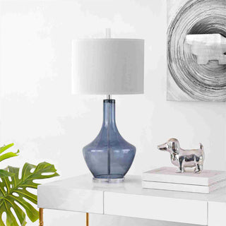 Safavieh Mercury LIT4141B Light Blue Lamp Room Scene Off Feature