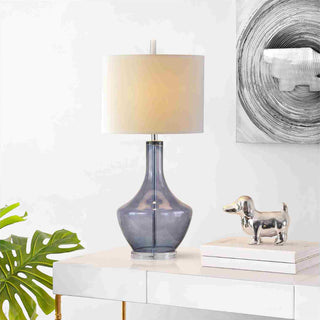 Safavieh Mercury LIT4141B Light Blue Lamp Room Scene On Feature