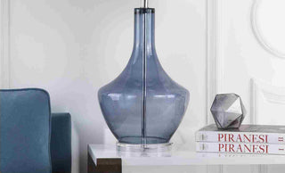 Safavieh Mercury LIT4141B Light Blue Lamp Room Scene Off Feature