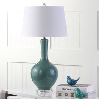 Safavieh Blanche LIT4148C Teal Lamp Room Scene Off Feature