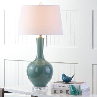 Safavieh Blanche LIT4148C Teal Lamp Room Scene On Feature