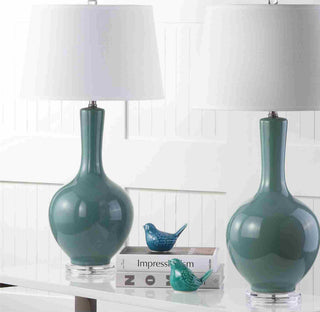 Safavieh Blanche LIT4148C Teal Lamp Room Scene Off Feature