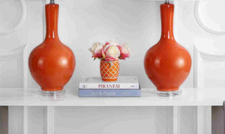 Safavieh Blanche LIT4148D Orange Lamp Room Scene Off Feature