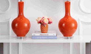 Safavieh Blanche LIT4148D Orange Lamp Room Scene On Feature