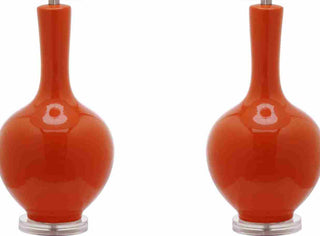 Safavieh Blanche LIT4148D Orange Lamp Main On