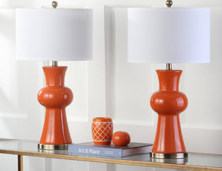 Safavieh Lola Column LIT4150D Orange Lamp Room Scene Off Feature