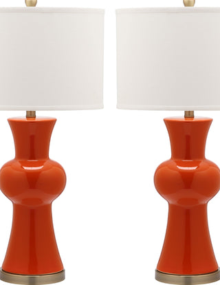 Safavieh Lola Column LIT4150D Orange Lamp Main On