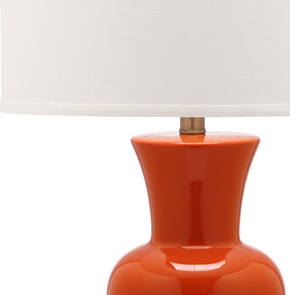 Safavieh Lola Column LIT4150D Orange Lamp Main On