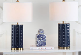 Safavieh Roxanne LIT4152A Navy Lamp Main On