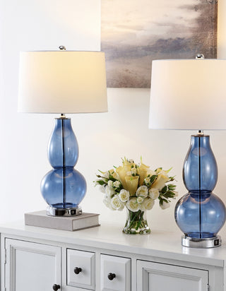 Safavieh Mercurio LIT4155C Blue Lamp Room Scene On Feature